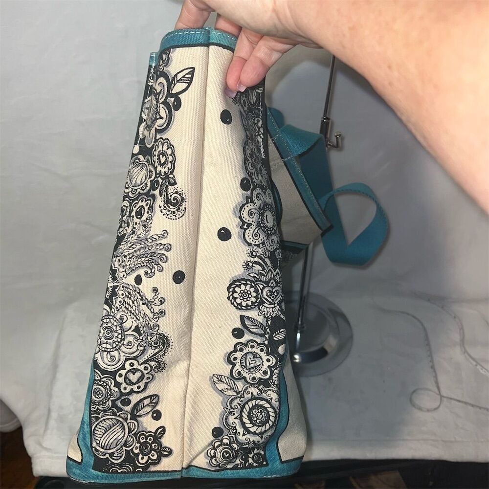 Brighton Summer of Love Artful Tote Bag Multicolor Hearts & Paisley - Picture 5 of 11